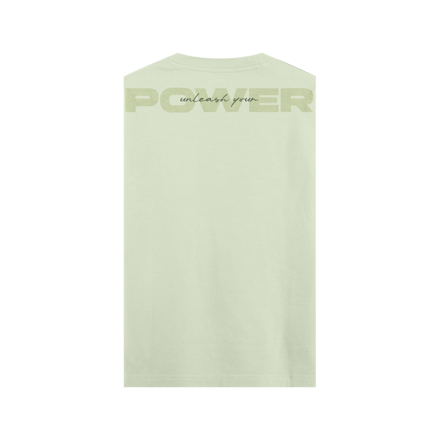 CAMISETA OVERSIZE VERDE MIST - SIN MANGAS