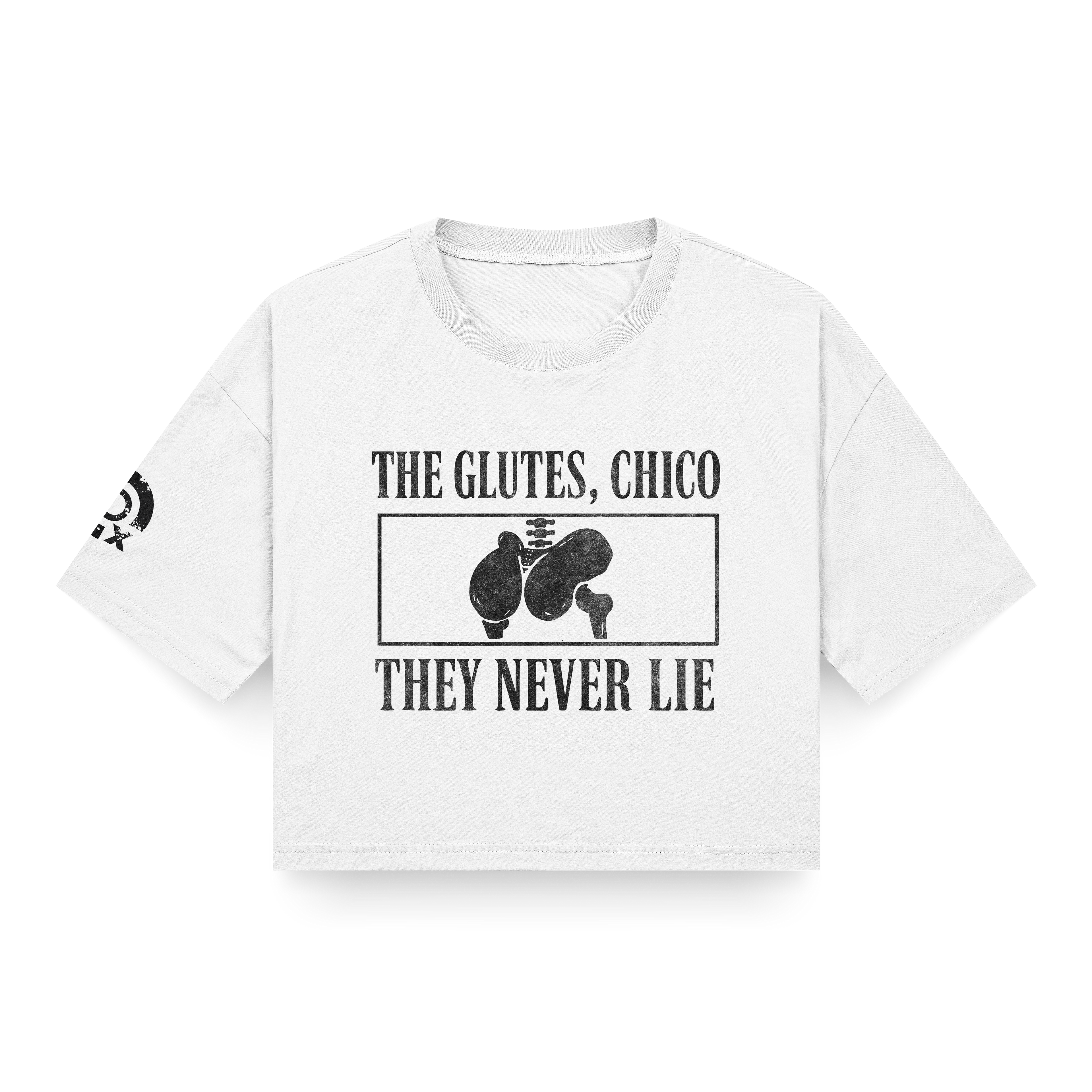 CROP TOP "THE GLUTES, CHICO"