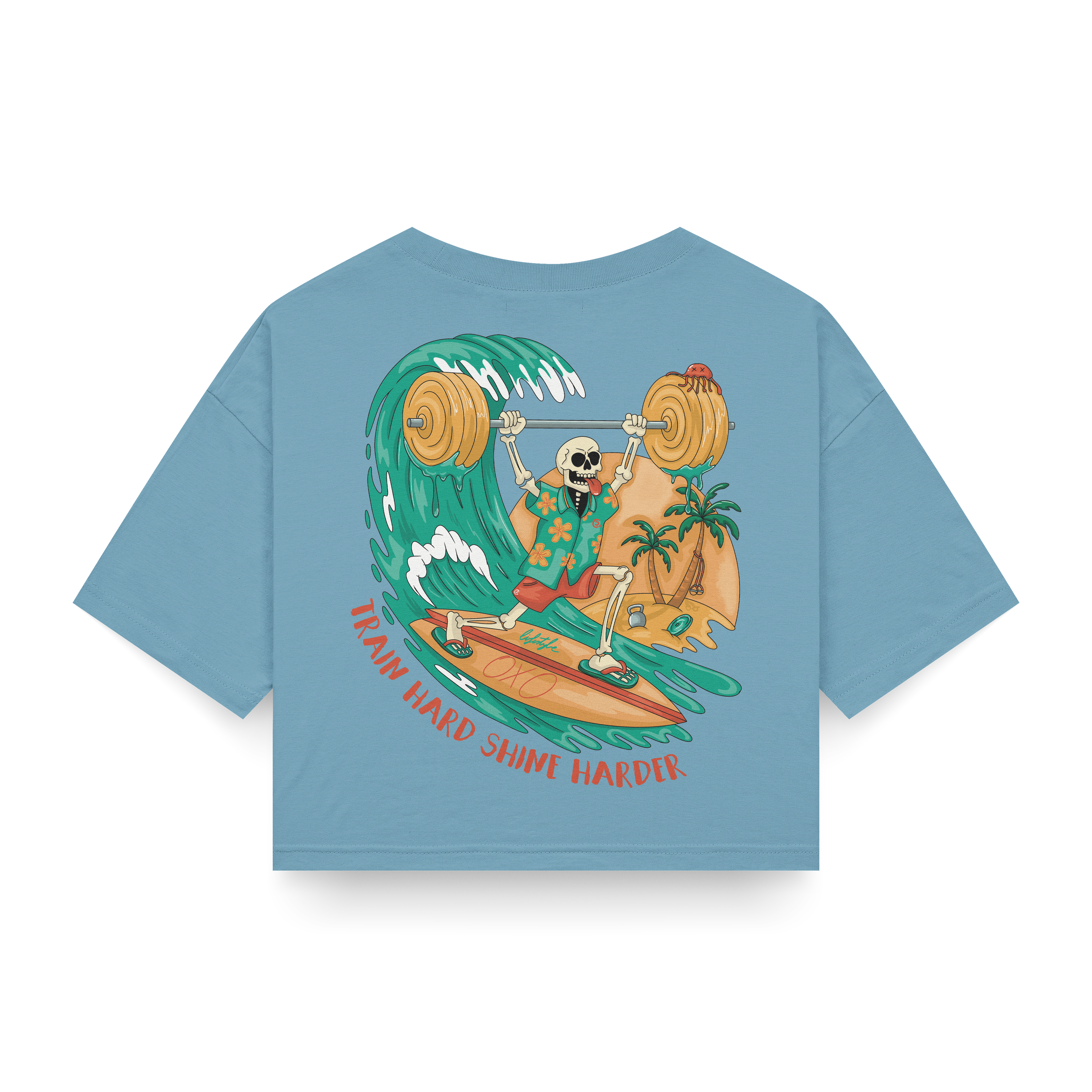 CROP TOP TRAIN HARD, SHINE HARDER