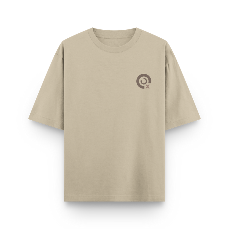 CAMISETA OVERSIZE POWER BEIGE - MARRÓN
