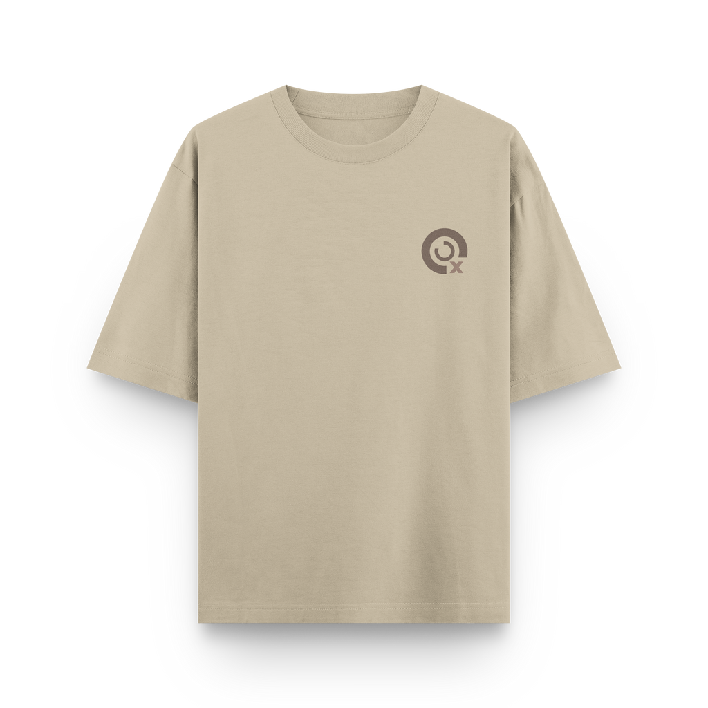 CAMISETA OVERSIZE POWER BEIGE - MARRÓN