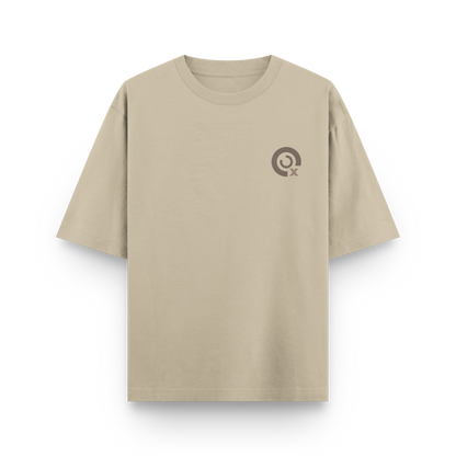 CAMISETA OVERSIZE POWER BEIGE - MARRÓN