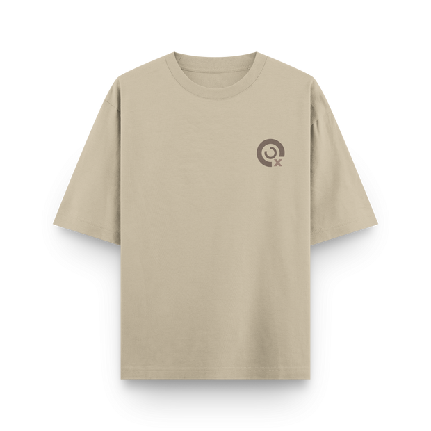 CAMISETA OVERSIZE POWER BEIGE - MARRÓN