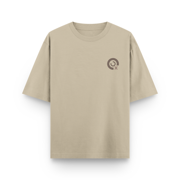 CAMISETA OVERSIZE POWER BEIGE - MARRÓN