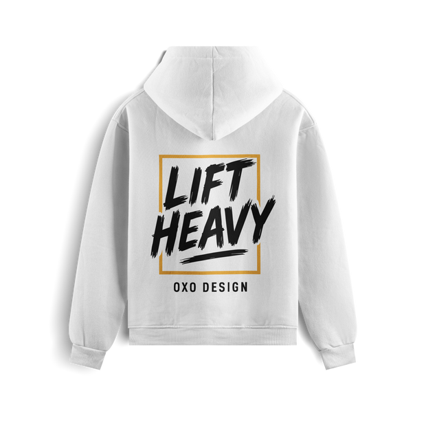 SUDADERA  LIFT HEAVY - BLANCA OXO DESIGN
