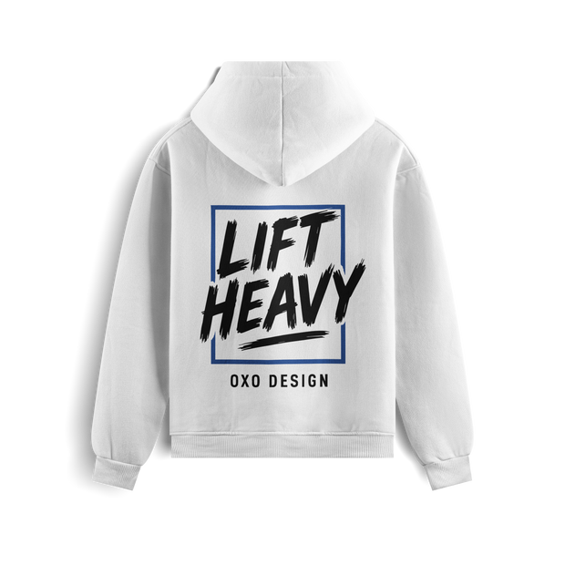 SUDADERA  LIFT HEAVY - BLANCA OXO DESIGN
