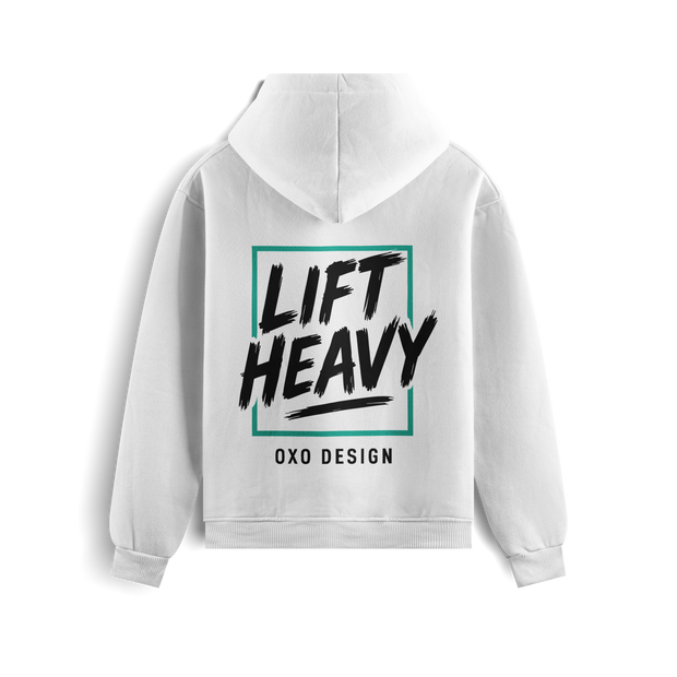 SUDADERA  LIFT HEAVY - BLANCA OXO DESIGN