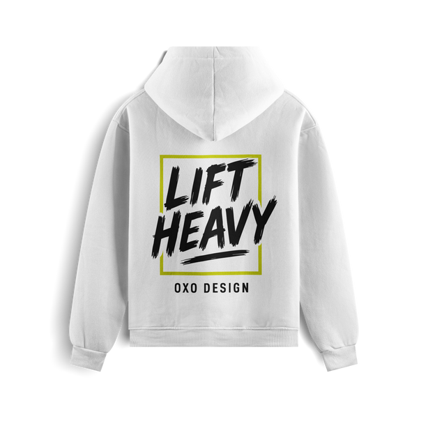 SUDADERA  LIFT HEAVY - BLANCA OXO DESIGN