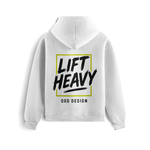 SUDADERA  LIFT HEAVY - BLANCA OXO DESIGN