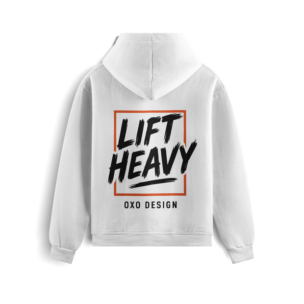 SUDADERA  LIFT HEAVY - BLANCA OXO DESIGN