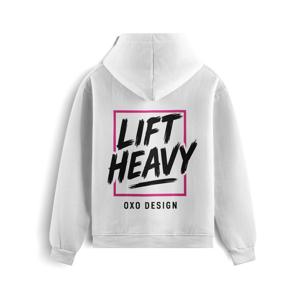 SUDADERA  LIFT HEAVY - BLANCA OXO DESIGN