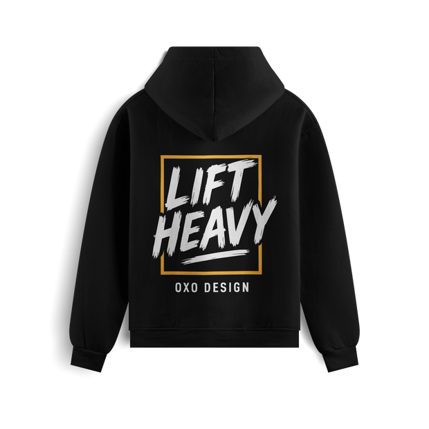 SUDADERA  LIFT HEAVY - NEGRA OXO DESIGN