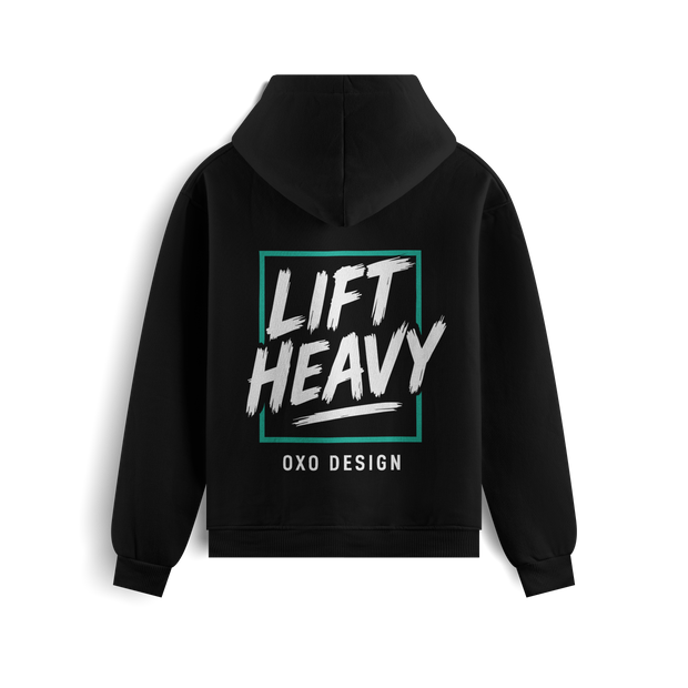 SUDADERA  LIFT HEAVY - NEGRA OXO DESIGN