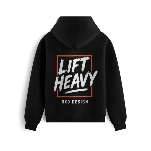 SUDADERA  LIFT HEAVY - NEGRA OXO DESIGN