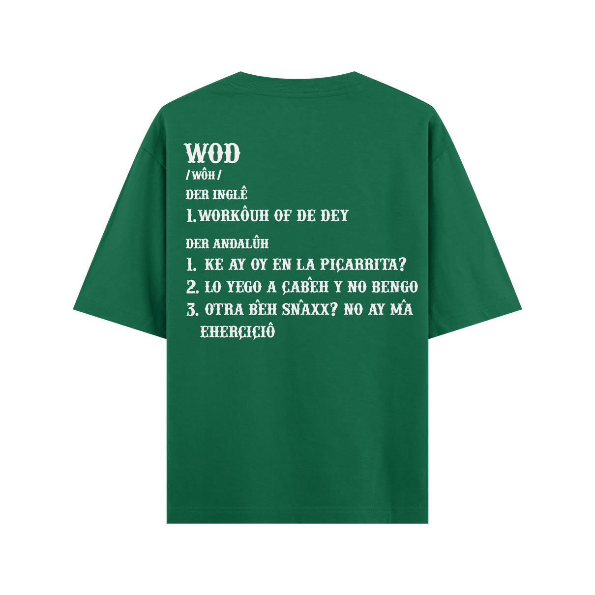CAMISETA OVERSIZE RELAXED 'ATHLETA ANDALÚH' VERDE OXO DESIGN