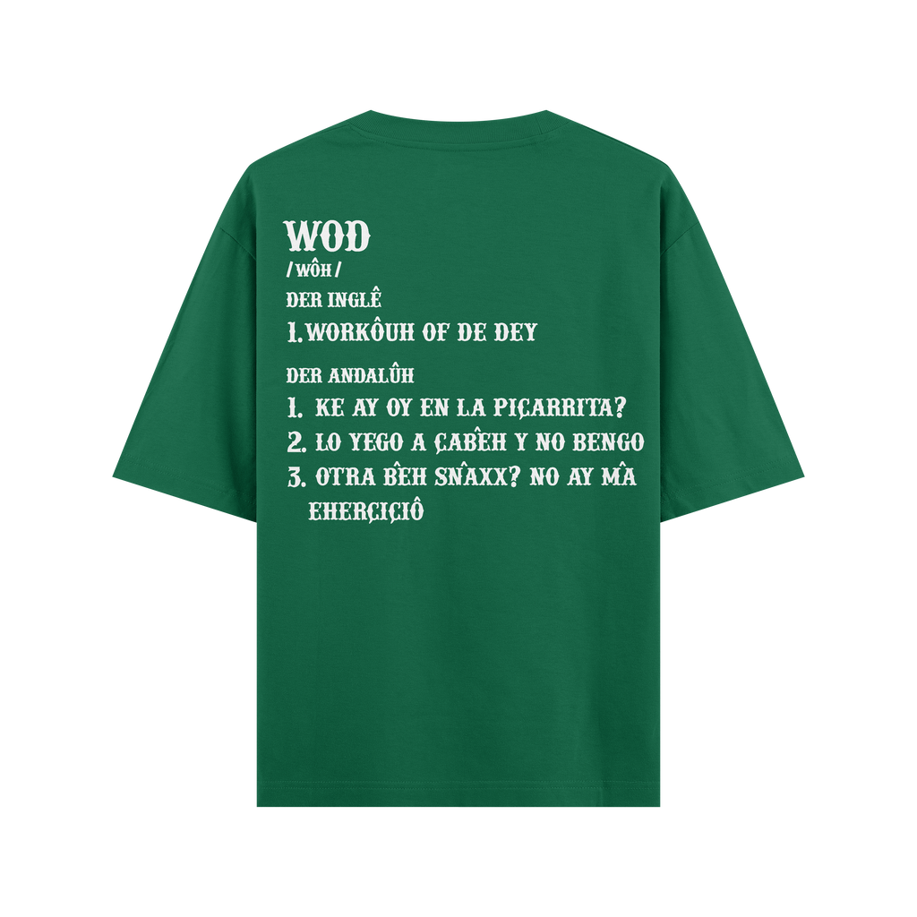 CAMISETA OVERSIZE RELAXED 'CROSSFITERX ANDALÚH' VERDE