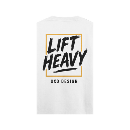 CAMISETA LIFT HEAVY - BLANCA SIN MANGAS