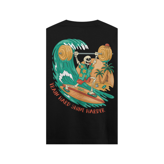 CAMISETA TRAIN HARD, SHINE HARDER - SIN MANGAS