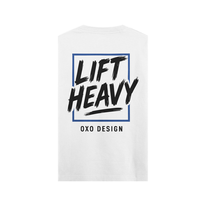 CAMISETA LIFT HEAVY - BLANCA SIN MANGAS