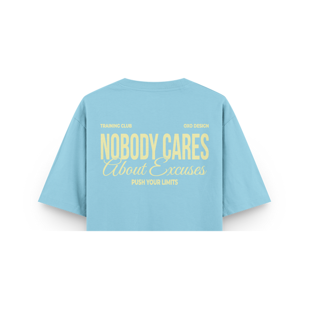 CROP TOP OVERSIZE CORTADO NOBODY CARES OXO DESIGN