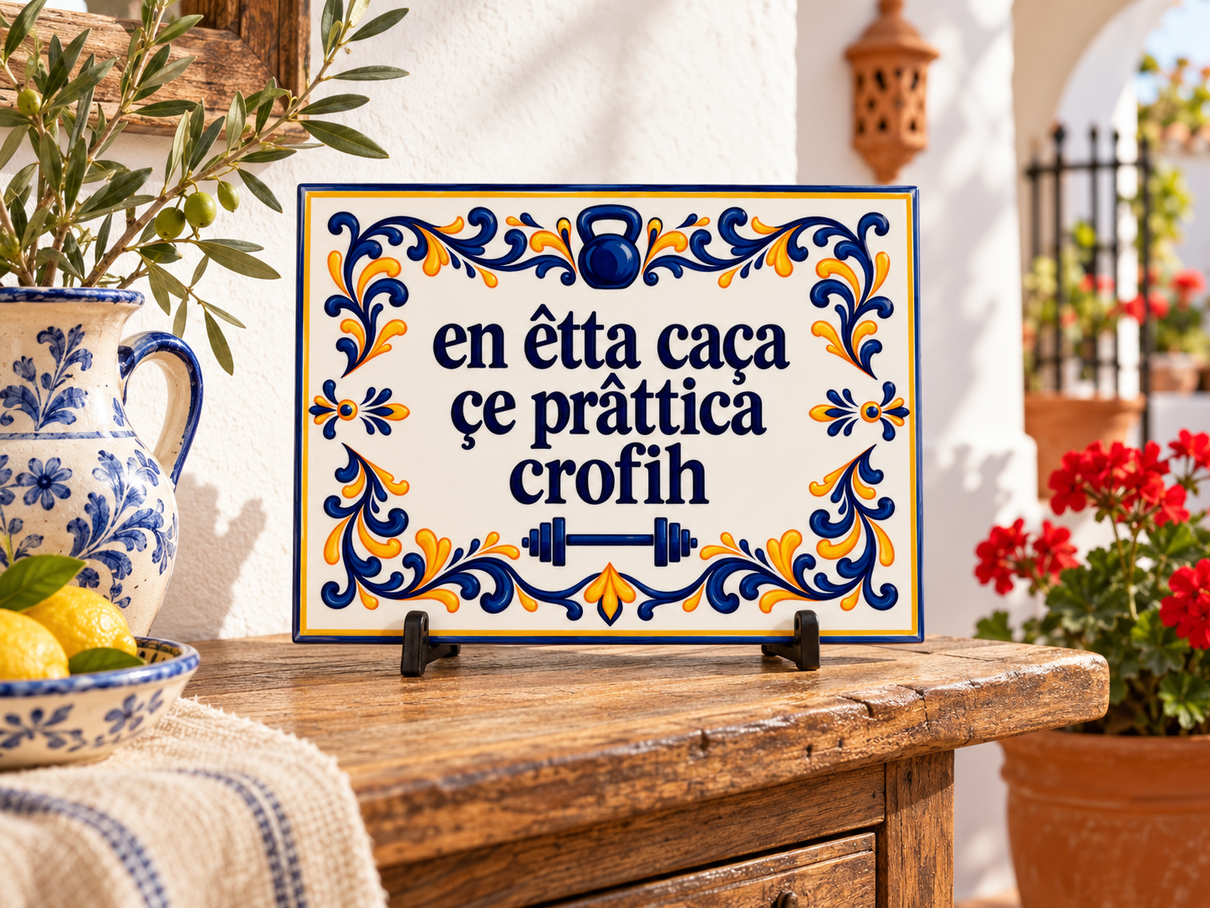Azulejo Crofih OXO en ambiente andaluz con decoración tradicional
