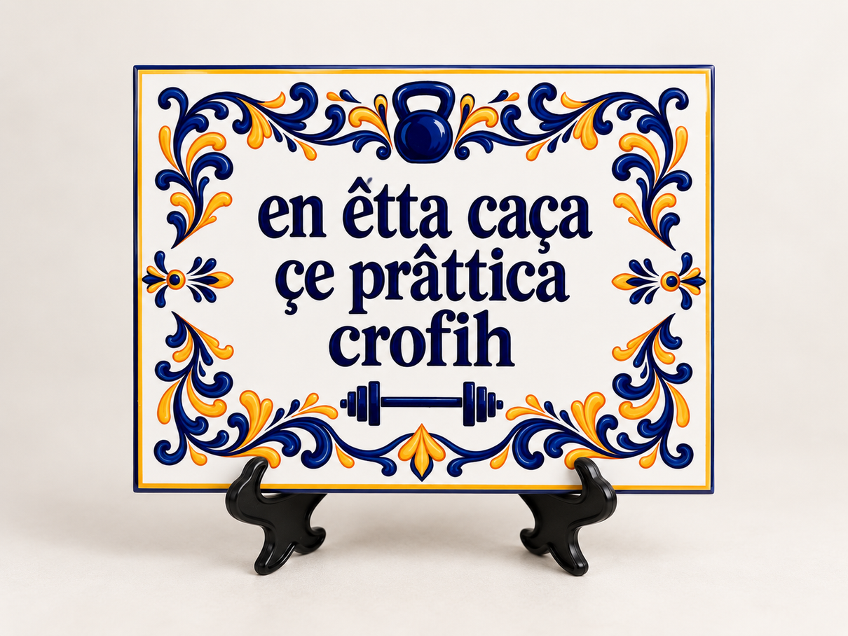 Azulejo Crofih OXO con peana negra incluida