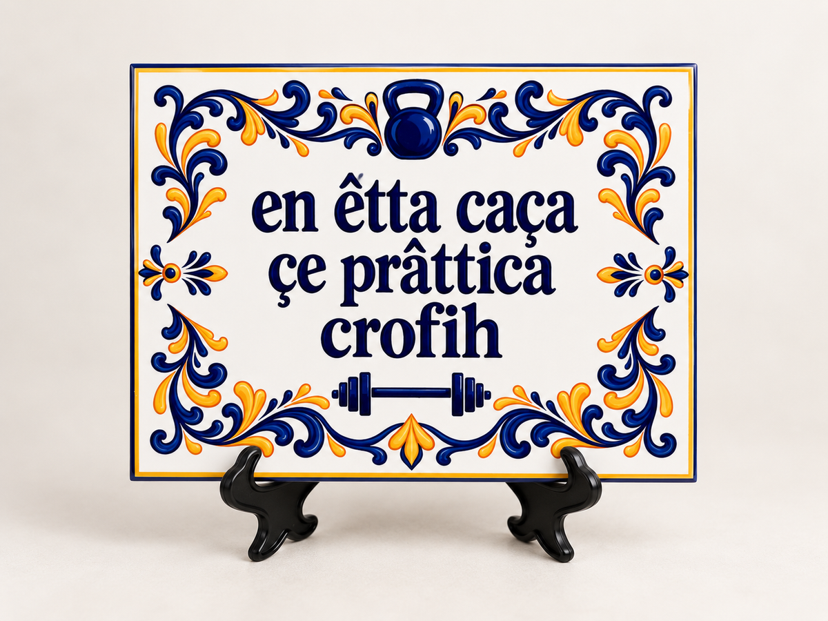 Azulejo Crofih OXO con peana negra incluida