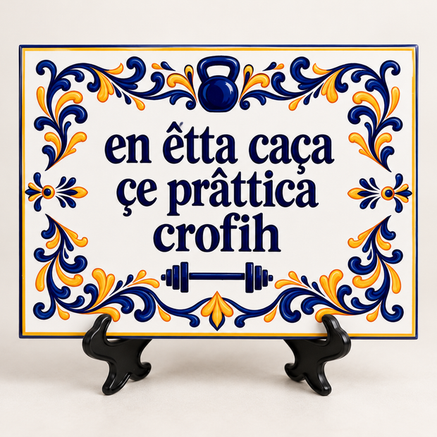 Azulejo Crofih OXO con peana negra incluida