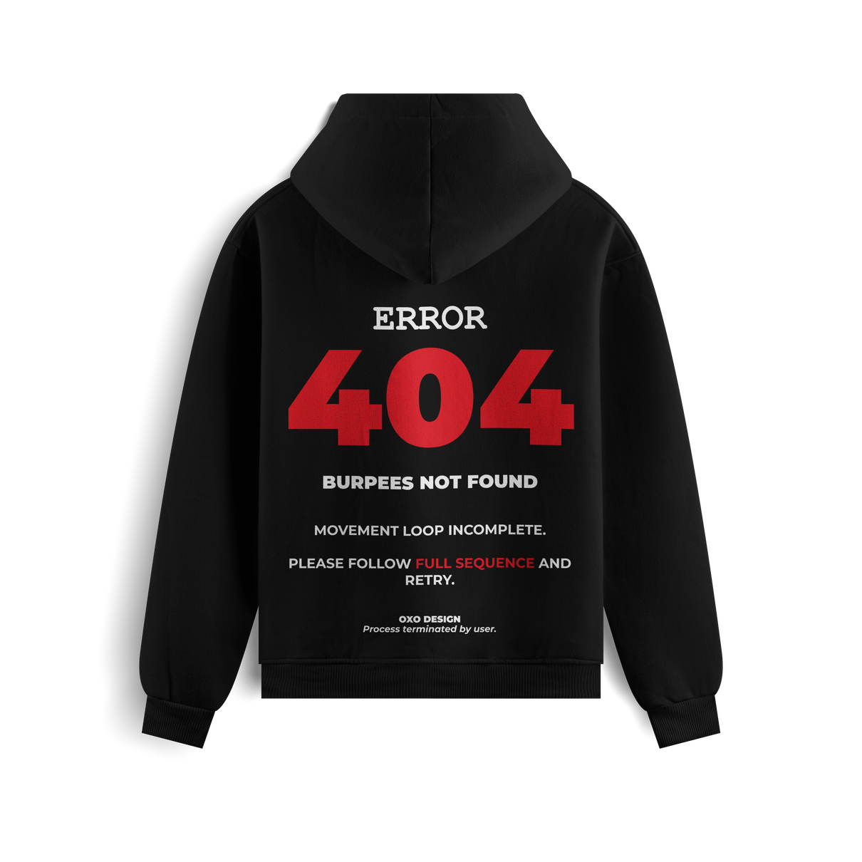 SUDADERA OVERSIZE ERROR 404 - MOVEMENT NOT FOUND OXO DESIGN
