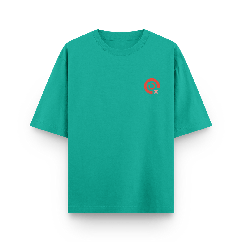 CAMISETA OVERSIZE JADE Y NARANJA - OXO DESIGN - CAMISETA OVERSIZE - 