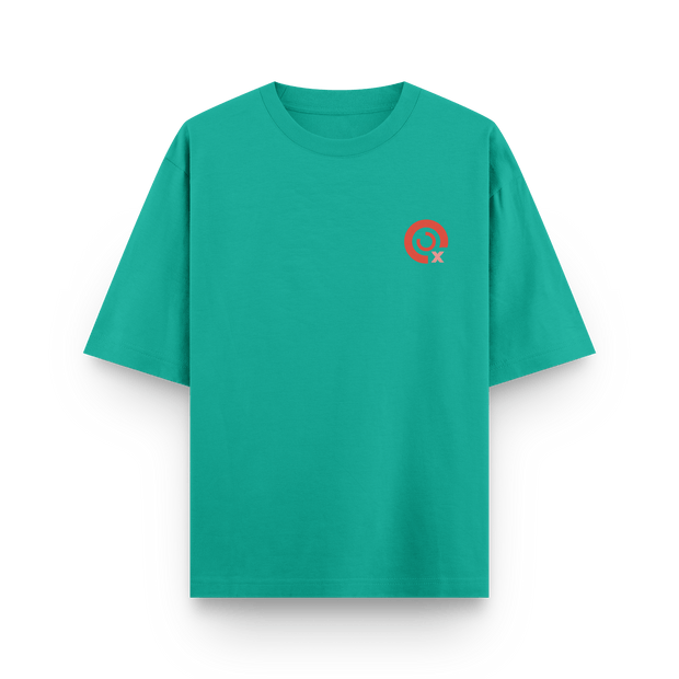 CAMISETA OVERSIZE JADE Y NARANJA - OXO DESIGN - CAMISETA OVERSIZE - 