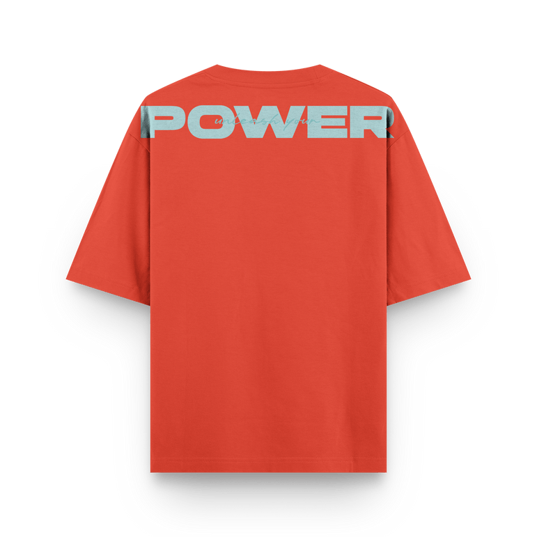 CAMISETA OVERSIZE NARANJA Y AZUL - OXO DESIGN - CAMISETA OVERSIZE - 