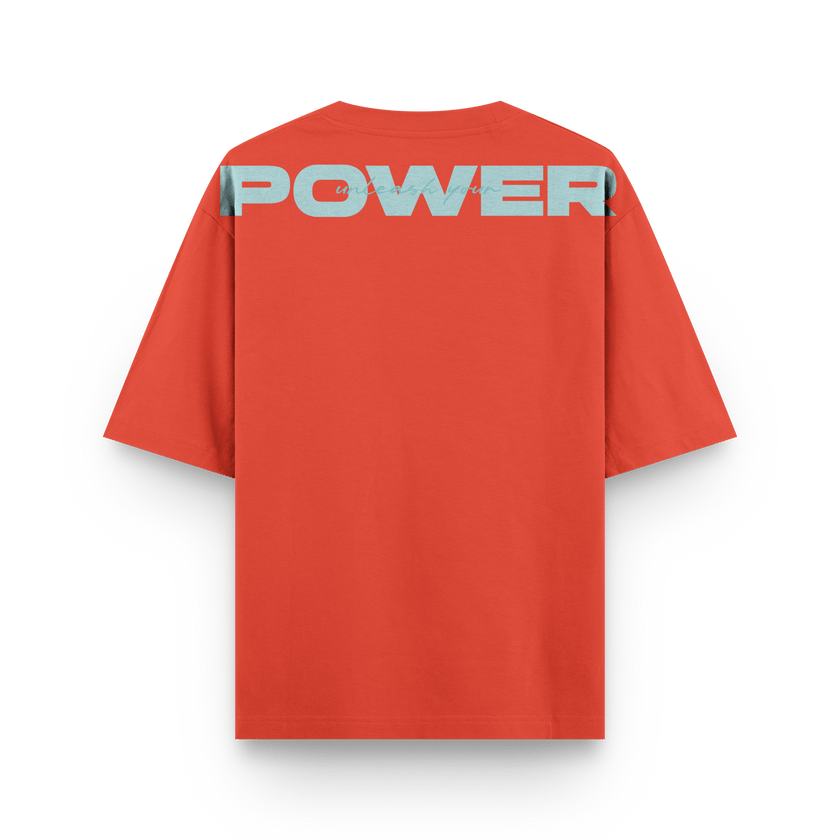 CAMISETA OVERSIZE NARANJA Y AZUL - OXO DESIGN - CAMISETA OVERSIZE - 