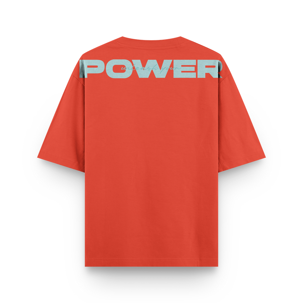 CAMISETA OVERSIZE NARANJA Y AZUL - OXO DESIGN - CAMISETA OVERSIZE - 