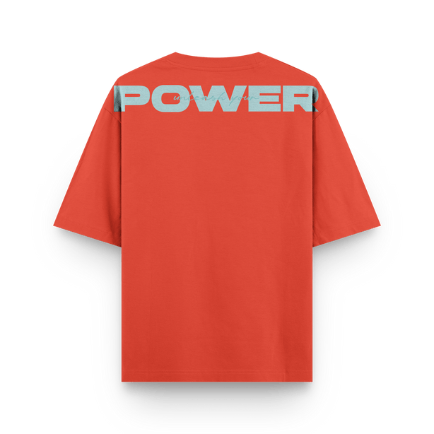 CAMISETA OVERSIZE NARANJA Y AZUL - OXO DESIGN - CAMISETA OVERSIZE - 