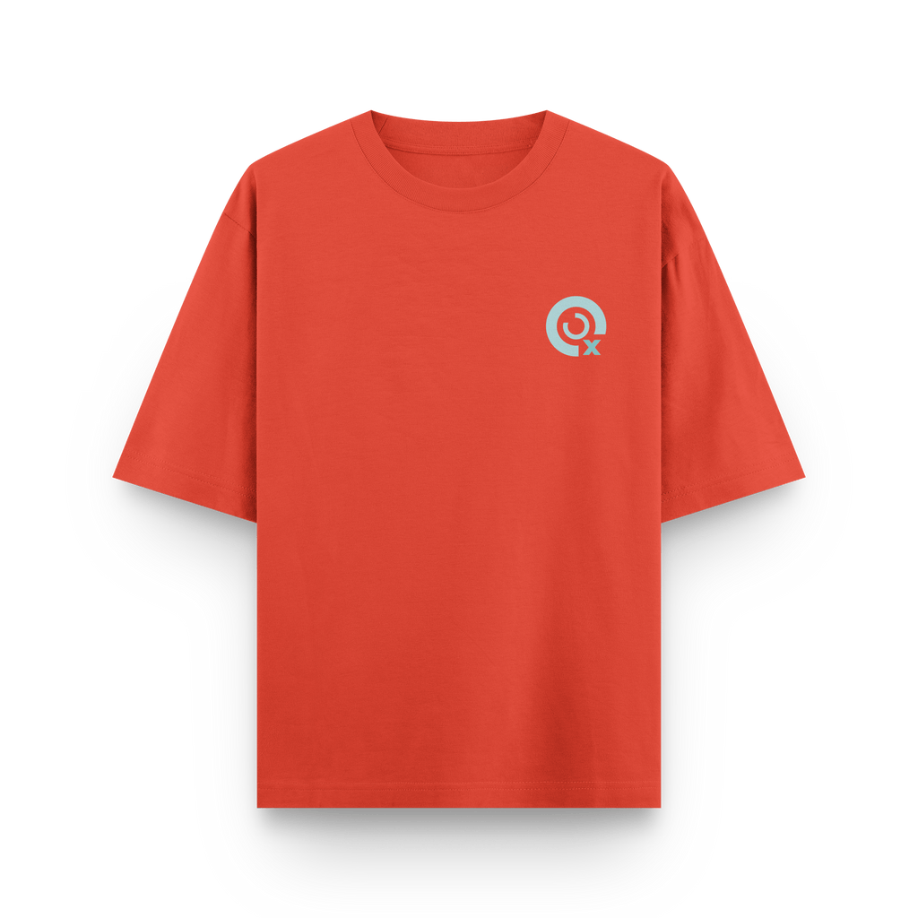 CAMISETA OVERSIZE NARANJA Y AZUL - OXO DESIGN - CAMISETA OVERSIZE - 