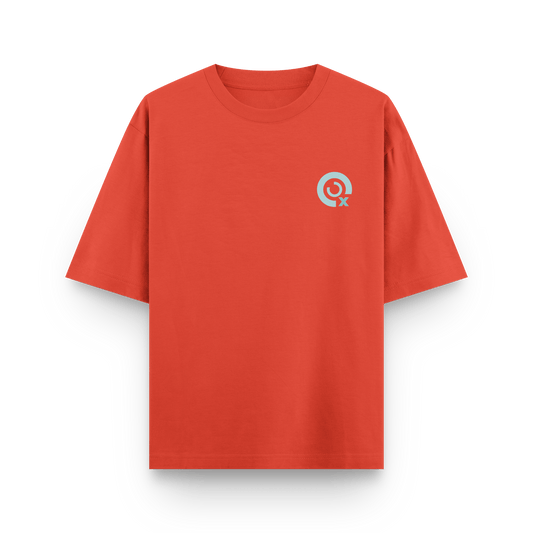 CAMISETA OVERSIZE NARANJA Y AZUL - OXO DESIGN - CAMISETA OVERSIZE - 