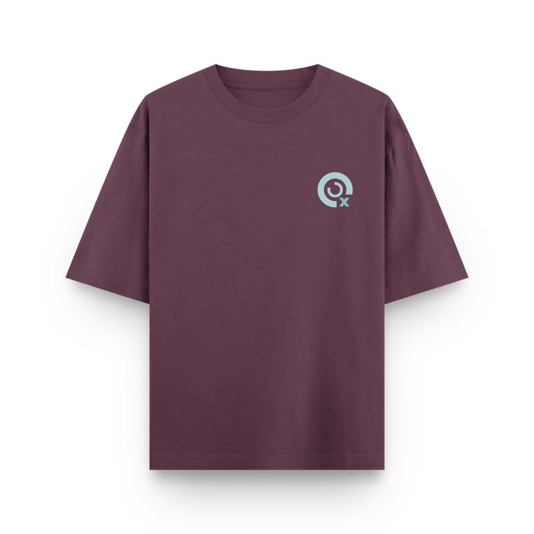 CAMISETA OVERSIZE ROJO CIRUELA - OXO DESIGN - CAMISETA OVERSIZE - 