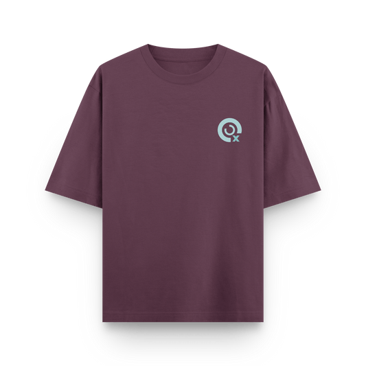CAMISETA OVERSIZE ROJO CIRUELA - OXO DESIGN - CAMISETA OVERSIZE - 