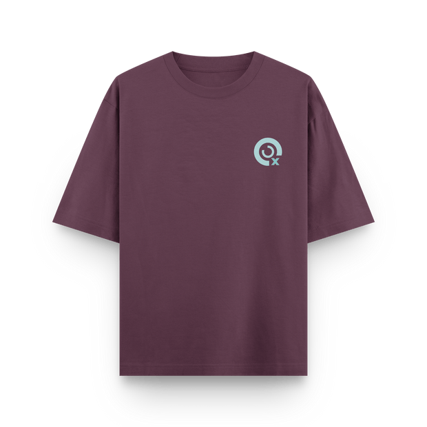 CAMISETA OVERSIZE ROJO CIRUELA - OXO DESIGN - CAMISETA OVERSIZE - 