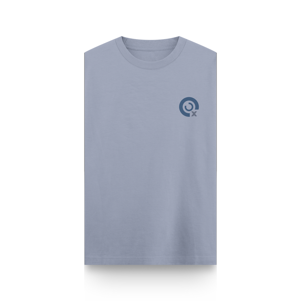 CAMISETA OVERSIZE AZUL ZEN - SIN MANGAS