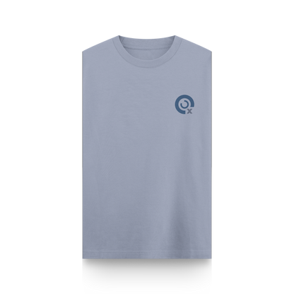 CAMISETA OVERSIZE AZUL ZEN - SIN MANGAS