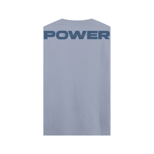 CAMISETA OVERSIZE AZUL ZEN - SIN MANGAS