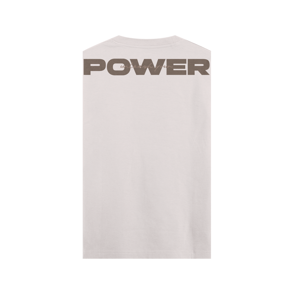 CAMISETA OVERSIZE BEIGE - SIN MANGAS