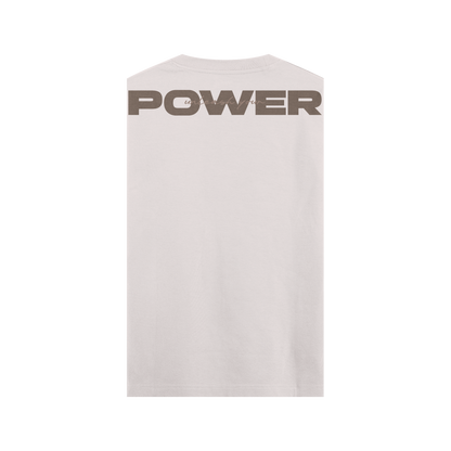 CAMISETA OVERSIZE BEIGE - SIN MANGAS