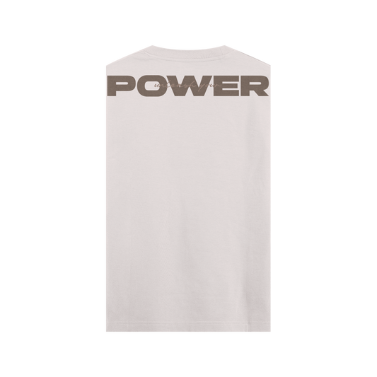 CAMISETA OVERSIZE BEIGE - SIN MANGAS