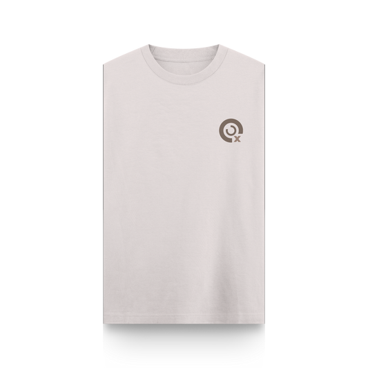 CAMISETA OVERSIZE BEIGE - SIN MANGAS