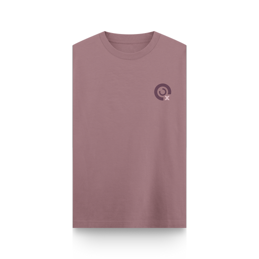 CAMISETA OVERSIZE ROJO PÁLIDO - SIN MANGAS