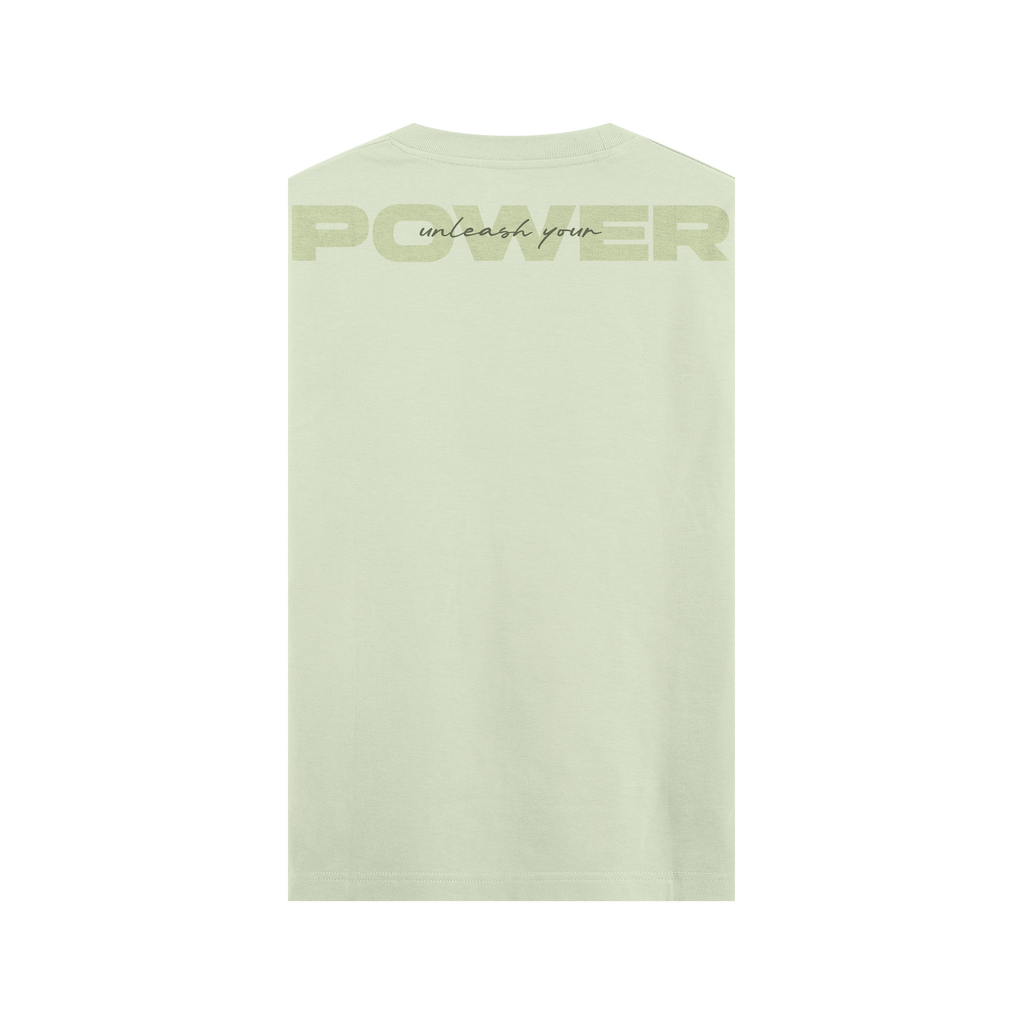 CAMISETA OVERSIZE VERDE MIST - SIN MANGAS