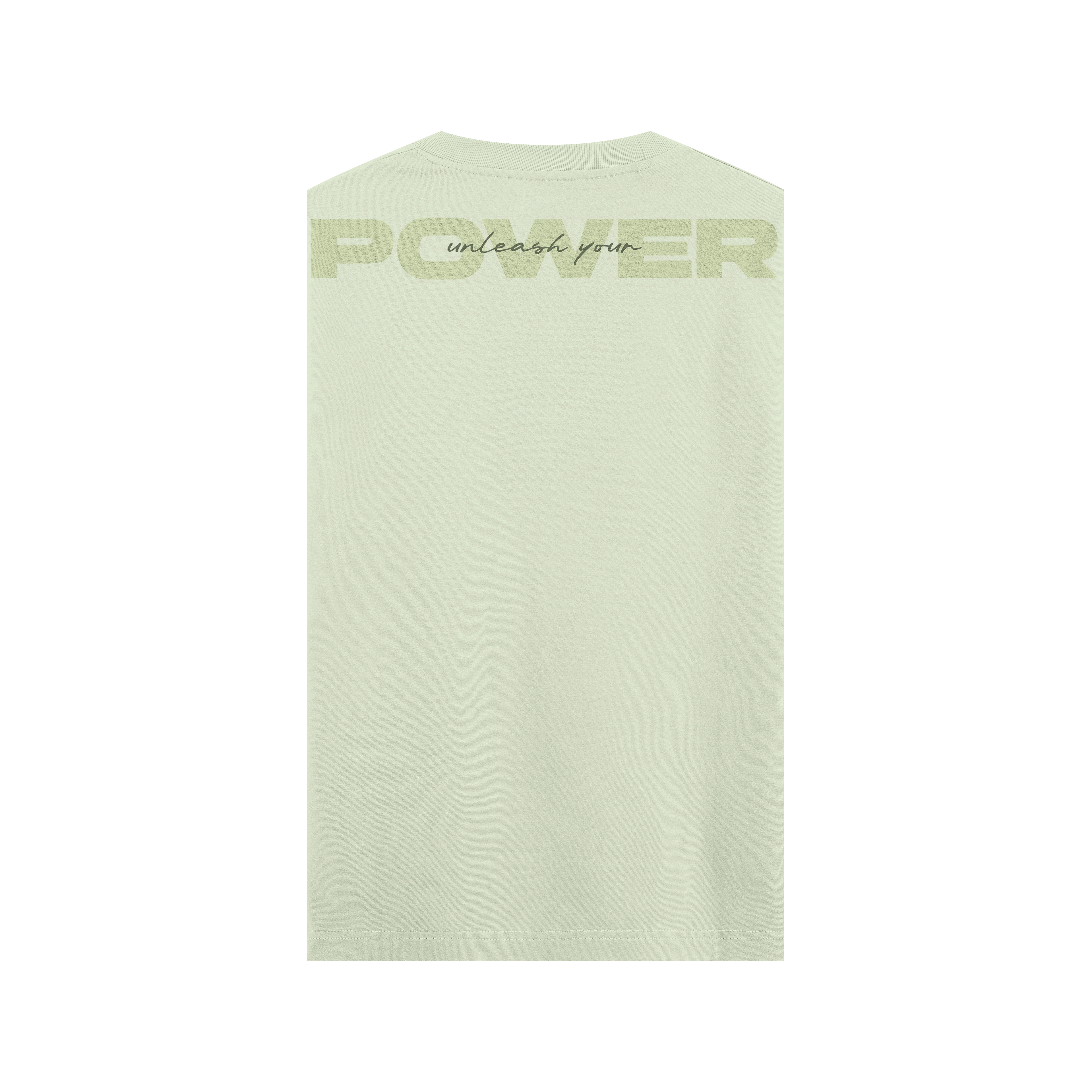 CAMISETA OVERSIZE VERDE MIST - SIN MANGAS